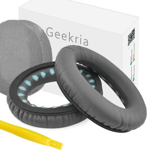 Geekria �C���[�p�b�h QuickFit �݊��� �p�b�h �{�[�Y SoundTrue Around-Ear II, QC35, QC25, QC2, QC15, AE2, AE2i, AE2w �w�b�h�z���ɑΉ� �C���p�b�h/�C���[�N�b�V����/�C���[�J�b�v (�v���e�C�����U�[/�Z���D�F)