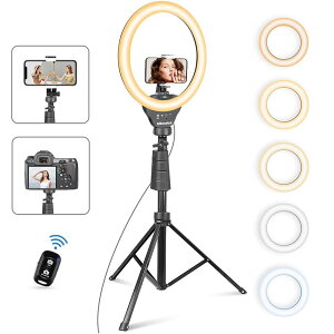 UBeesize 12�C���`LED�����O���C�g 158cm�O�r�t�� �B�e���C�g ���ՎB�e �X�}�z�N���b�v�� ���D���C�g �r�f�I���C�g ���P�x ���B��/�r�f�I�^�� (YouTube/Instagram/TikTok�ȂǓ���B�e) �X�}�z/�J �� ���K
