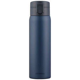 アイリスオーヤマ 水筒 ワンタッチ マグボトル 500ml ネイビー 真空断熱6時間キープ! 保温69℃以上,保冷7℃以下 片手でオープンすぐ飲める 手軽さが魅力 おいしい温度をキープ 凹凸の少ないスリムな形 お手入れラクラク オフ ィスや学校に使えるシンプルデザイン SKB-O500