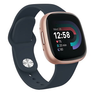 �o���h for Fitbit Versa4 �x���g Versa3 �o���h �t�B�b�g�r�b�gSense/Sense 2 �x���g, �V���R�������o���h �����x���g �_�炩�� �V���R���o���h ���߉\ (�~�b�h�i�C�g�u���[,Large)