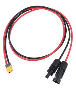 CNCTWO(�R�l�N�g�c�[) MC4 XT60 �ϊ��P�[�u�� 1m 12AWG �h��IP67 �ό� UV�ϋv �\�[���[�p�l�� �|�[�^�u���d�� C2MC4XT60F100
