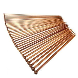 36本セット 棒針編み針 編み棒 竹製 玉付き 編針 18サイズ 2.0mm-10mm 棒針セット 棒針 手あみ針 竹製棒針 編み針 編み棒 長さ35cm 編み針セット、竹シングルポインテッド編み針、ウールかぎ針編