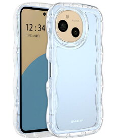 BENTOBEN AQUOS sense9 ケース クリア SH-53E | SHG14 | SH-M29 波型 うねうね かわいい 韓国 ソフト 超軽量 耐衝撃 指紋防止 ストラップホール付き 透明 おしゃれ ウェーブ カバー アクオスセンス9 スマホケース クリア