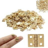 蝶番 ミニ蝶番 8*10mm 50個セット ネジ付き 4穴 木箱用のヒンジ ヒンジ 金具 ドア用金物 手作り パーツ …