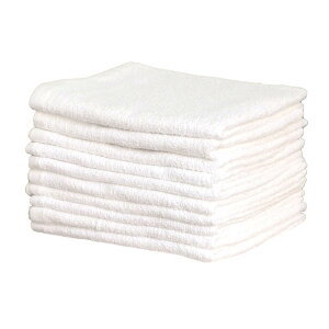 19inch フェイスタオル 白 薄手 20枚セット 200匁 吸水速乾 綿100% 86cmロングサイズ 洗顔 サウナ ジム スポーツタオル 巻きやすい 業務用 ホテル タオルセット 防災用にも