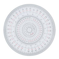 Uchida drawing instrument ウチダ製図器(Uchidaseizuki) 全円分度器 12cm 1-822-0000