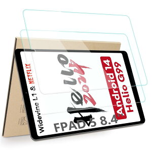 Hianjoo 2���Z�b�g Headwolf FPad7/ FPad6/ FPad7 Pro/ FPad5/ FPad5 Pro �Ή� �t�B���� �����K���X ALLDOCUBE iPlay 60 mini Pro �Ή� �K���X�t�B���� �t���ی�t�B���� �^�u���b�g 8.4�C���` �ی�t�B���� �d�x9H/��U