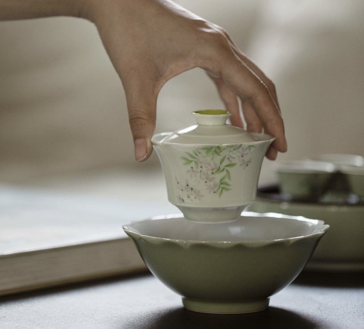 楽天市場手描き茶器中国景徳鎮産 高級茶器 手描き茶器 藤の花