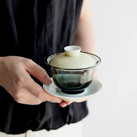 【新商品】中国伝統茶器 蓋碗2色展開 耐熱ガラス製 女性大人気 本格チャイニーズティー ギフト プレゼント 中国茶　台湾茶 烏龍茶 ウーロン茶 ギフト プレゼン ト　ジャスミン 茶盤 蓋碗 台湾茶器セット 送料無料