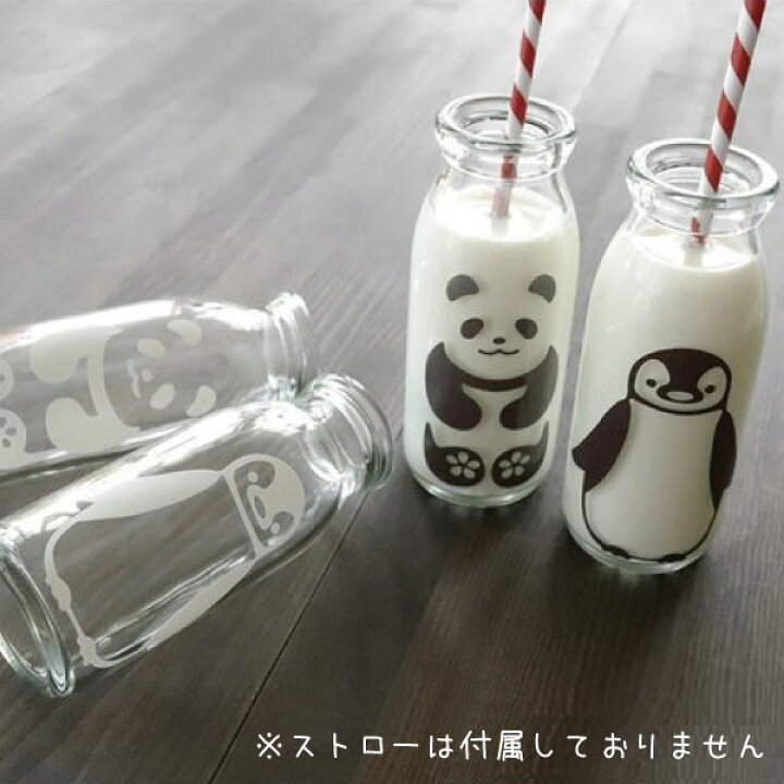 楽天市場 冷感ミルクボトル 牛乳瓶 ビン 牛乳カップ 温度で変わる 変化 ミルクカップ 動物 かわいい アニマルグラス パンダ ペンギン 牛乳スマイル グラス 丸モ高木陶器 マンモスビレッジ