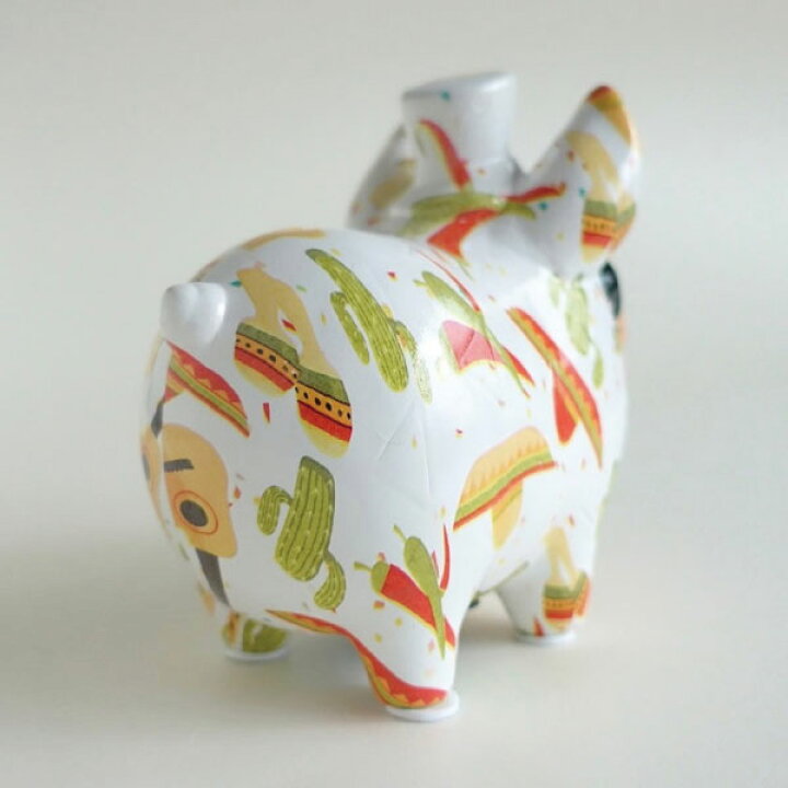 楽天市場 貯金箱 かわいい 豚 ブタ 陶器 おしゃれ 面白い マネーバンク 小銭 おもしろ コインバンク 白 サングラス 置き物 カラフル 可愛い オブジェ かっこいい マンモスビレッジ