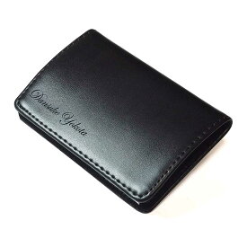 名刺入れ レザー【名入れ無料】プレゼント ギフト 誕生日ステンレス レディース メンズ 革 薄型 コンパクト スリム おしゃれ ブランド ロゴ刻印 オリジナルクリーニングクロス付属 贈り物