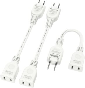�L���`(Kimoc) �����R�[�h 10cm �Z�� �z���C�g 3�{�Z�b�g �R���Z���g 1�� �X�C���O�v���O �d�������R�[�h 15A 1500W 0.1m �΍З\�h�≏�L���b�v�t�� AC�A�_�v�^�p �ϊ� �ϔM �_� �ϋv ������