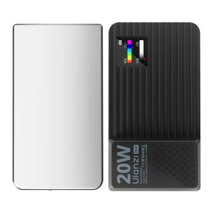 Ulanzi K20RGB 20W�r�f�I���C�g �|�[�^�u�� �B�e�p���C�g ���^ 1800K-9000K ���i�K���� �����P�x �B�e�⏕�� CRI 95+/OLED �f�B�X�v���C/20�V�[�����[�h/3300mAh �[�d��/���C�f�B�t���[�U�[�t�� 1/4�C��