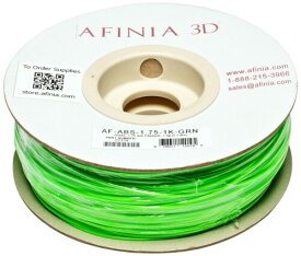 AFINIA(アフィニア) 3Dプリンター用フィラメント 1.75mm 純正バリューABSフィラメント 緑色 グリーン Green 1kg