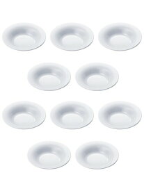 台和 小皿 白 15.5cm 10枚セット シンプル 食洗機対応 メラミン食器 スタッキング可能 業務用 日本製 ルーチェ BY-11-W