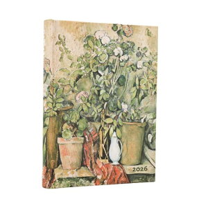 Paperblanks/�y�[�p�[�u�����N�X 2026�N�x �p��Ń_�C�A���[ �n�[�h�J�o�[ Cezanne's Terracotta Pots and Flowers �~�f�B DE0752-5