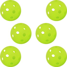 GP (ジーピー) 野球 バッティング トレーニングボール 穴あきボール トスバッティング練習 軽量PE素材 ライトグリーン (72mm)(6個) 34139