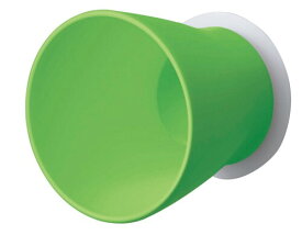 SANEI 歯磨きコップ 吸盤式 壁にくっつける 浮かす収納 衛生的 グリーン PW6812-LG21