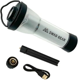 SWAG GEAR キャンプ用ランタン LEDランタン USB充電式 250LM高輝度 最大約120時間持続 無段階調光 9.8cm超ミニサイズ