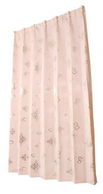 ユニベール ドレープカーテン アリッサ ピンク 幅100×丈178cm 2枚組