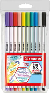 STABILO �X�^�r�� �����y�� �y��68 �u���b�V�� 10�F�Z�b�g 568-10-11