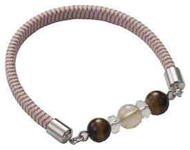 (サンワイ商事) 静電気除去 ブレスレット 日本製 静電気除電 パワーストーンブレス トラ目 ピンク