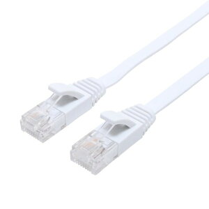 �~���V MCO LAN�P�[�u�� CAT6A �Ή� �܂��܂�ɂ����J�o�[ �t���b�g�^�C�v 20m cat6a cat6 cat5e �Ή� RJ-45 10Gbps/500MHz �Q�[�� �e���r �e������ɑΉ� �z���C�g ZC6A-F20WH