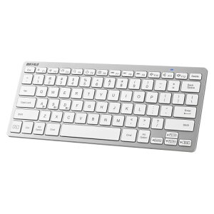 �o�b�t�@���[ Bluetooth5.0�Ή� �R���p�N�g �L�[�{�[�h PC/Windows/Mac / iPhone16 �Ή� �����[�g �e�����[�N �ݑ� US�z�� �V���o�[ BSKBB335SV