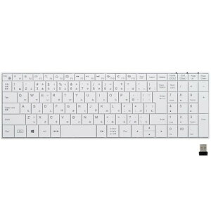 �o�b�t�@���[ 2.4GHz ���� �R���p�N�g �L�[�{�[�h PC/Windows/Mac �Ή� �����[�g �e�����[�N �ݑ� �z���C�g BSKBW335WH
