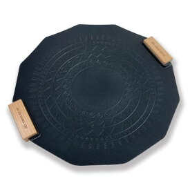 SWAG GEAR マルチグリドルパン グリル キャンプ 麦飯石コーティング 焦げない IH対応 収納袋付 (Lサイズ-ブラック)