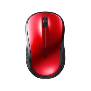 �o�b�t�@���[ Bluetooth Blue LED �É� 3�{�^�� �}�E�X ���b�h Windows/Mac/Chrome/Android/iOS/iPadOS�Ή� �d�r�������ő�450�� �y�� BSMBB105RD