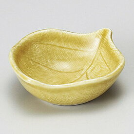 山下工芸 (Yamasita craft) 黄瀬戸木の葉豆鉢 114-35-716