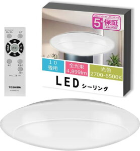 TOSHIBA(����) LED�V�[�����O���C�g(���{��) �����E���F�^�C�v 10��(���{�Ɩ��H�Ɖ�)4899lm �V���v�� �������薾�邢 �L���C�Ɍ��� LED��铔 ���₷�݃^�C�}�[ �����R���t�� NLEH10027E-LC