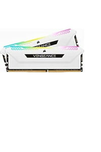 CORSAIR VENGEANCE RGB PRO SL DDR4 ������ 32GB�i16GB×2�j�ő�3200MHz�Ή� Intel XMP�Ή� CL16 �f�X�N�g�b�vPC�p �z���C�g CMH32GX4M2E3200C16W