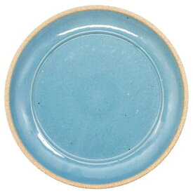 萬古焼 藍窯(Bankoyaki Aigama) ディナープレート 皿 直径26cm 「エスタ Esta」 赤土ブルー AGM-200109