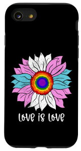 iPhone SE (2020) / 7 / 8 Love is Love Sunflower LGBTQ Trans flag Transgender Pride �X�}�z�P�[�X