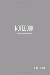 Lined Notebook 4x6: Gray, Journal Notebook with Date, Smart Design, Traveler, Ruled, Small, Soft Cover, Numbered Pages