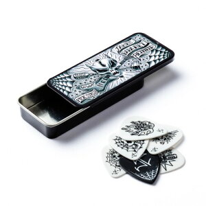 Jim Dunlop (�W�� �_�����b�v) �W�F�C���Y �w�b�g�t�B�[���h �s�b�N & �P�[�X �Z�b�g James Hetfield Collectible Pick Tin