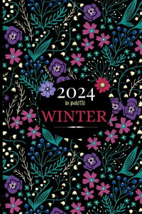 2024 in Palette Winter: Agenda Settimanale Verticale a Quadretti con Orari | 12 Mesi da Gennaio a Dicembre | A5 | Ediz. a Colori