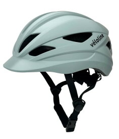 Veloline(ベロライン) サイクルヘルメット M-Lサイズ モスグレー 約270g USB充電テールライト付き 頭部サイズ約58cm~約61cm 86965-1499