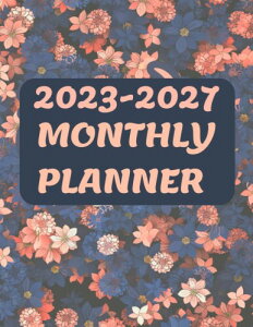 2023-2027 Monthly Planner: Diary 2023-2027 Monthly Planner, Mysterious pink and blue roses, Calendar 5 year Monthly Planner January 2023 Up to December 2027 For Organizer And 60 Months Academic Notebook Agenda