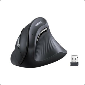 UGREEN ���C�����X�}�E�X �c�^ �É� Bluetooth 5.0 ����2.4GHz 6�{�^�� 1000/1600/2000/4000 DPI �}�E�X�A�[����h�~ �l�ԍH�w�f�U�C�� PC �m�[�gPC �^�u���b�g�ȂǂɑΉ� �u���b�N