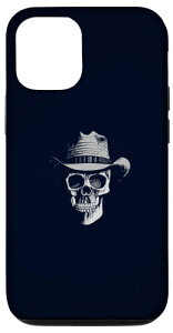 iPhone 15 Pro Texas Skull Cowboy Minimalist Western Graphic �X�}�z�P�[�X