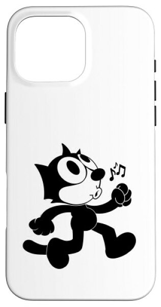 Felix Cartoon Whistling and Walking Music Notes Felix Tee スマホケース iPhone 16 Pro Max 用