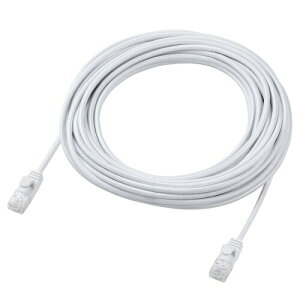 �G���R�� LAN�P�[�u�� CAT6A 10m �ܐ܂�h�~ ���b�V���P�[�u�� �z���C�g ECLD-GPAM/WH100