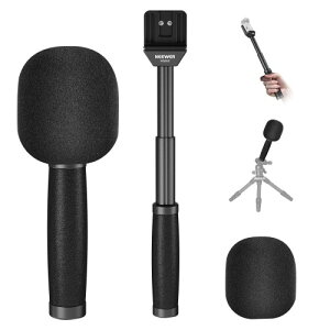 NEEWER 13/33cm �L�k���C���^�r���[�}�C�N�n���h�� �A���`�I�t�R�[���h�V���[/�t�H�[�����h�t�� ���x���A�}�C�N�n���h�� �R���p�`�u�� Rode Wireless Go II DJI Mic CM31 MS005
