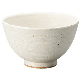 丸伊製陶 信楽焼 へちもん 茶碗 ご飯茶碗 直径約11cm くし目白 ホワイト MR-3-4523