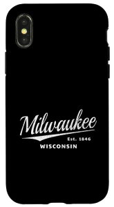 Milwaukee Wisconsin Milwaukeean �X�|�[�c�t�@�� ���B���e�[�W �~���E�H�[�L�[ �X�}�z�P�[�X iPhone X/XS �p