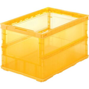 �g���X�R���R(TRUSCO) ���^�܂肽���݃R���e�i �X�P���R�� �X�P���g���R���e�i ���[�{�b�N�X ���[�P�[�X 3�� 529X364X60mm �t�^���� 50L �����I�����W TSK-O50B-TMOR